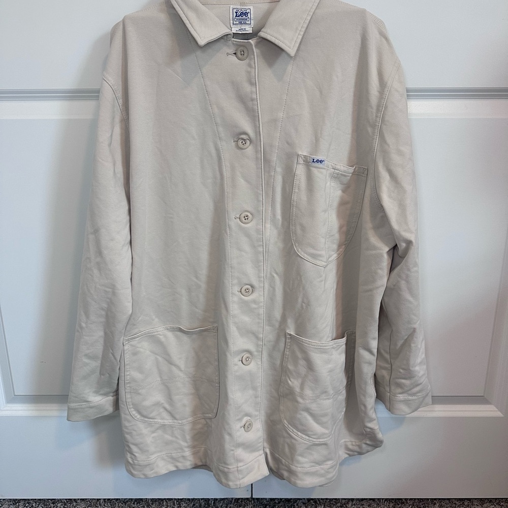 Lee Cream Button-Front Utility Jacket